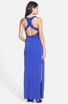 Thumbnail for your product : Laundry by Shelli Segal Embellished Racerback Jersey Gown