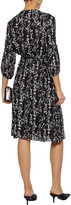 Thumbnail for your product : BA&SH Metallic Floral-print Georgette Wrap Dress