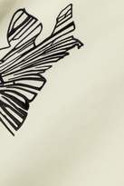 Thumbnail for your product : Halston Embroidered Cotton And Silk-blend Halterneck Dress