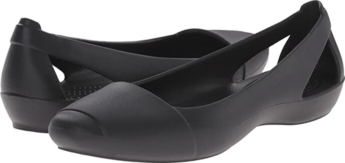 Crocs Women's Black Flats | ShopStyle