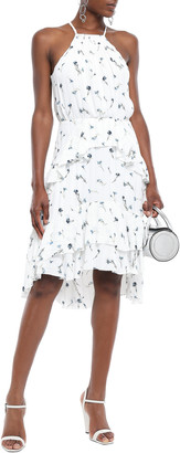 Joie Tiered Floral-print Crepe Dress