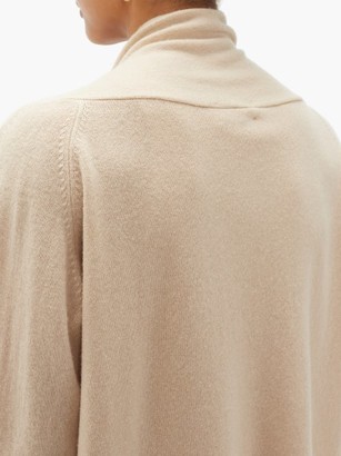 Allude High-neck Wool-blend Cardigan - Beige