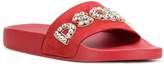 Thumbnail for your product : DSQUARED2 crystal embellished slides