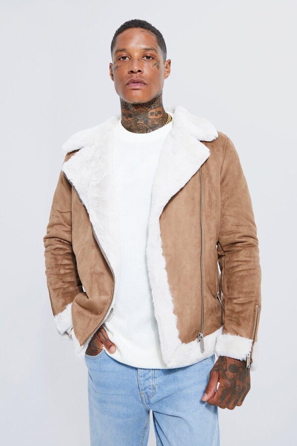 boohooman aviator jacket