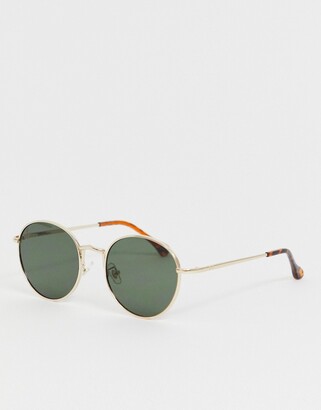 Jeepers Peepers round sunglasses in gold - ShopStyle