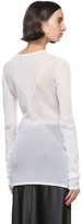 Thumbnail for your product : Ann Demeulemeester White Sheer Foggy Sweater