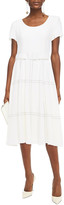 Thumbnail for your product : Goat Kelly Embroidered Belted Wool-crepe Midi Dress