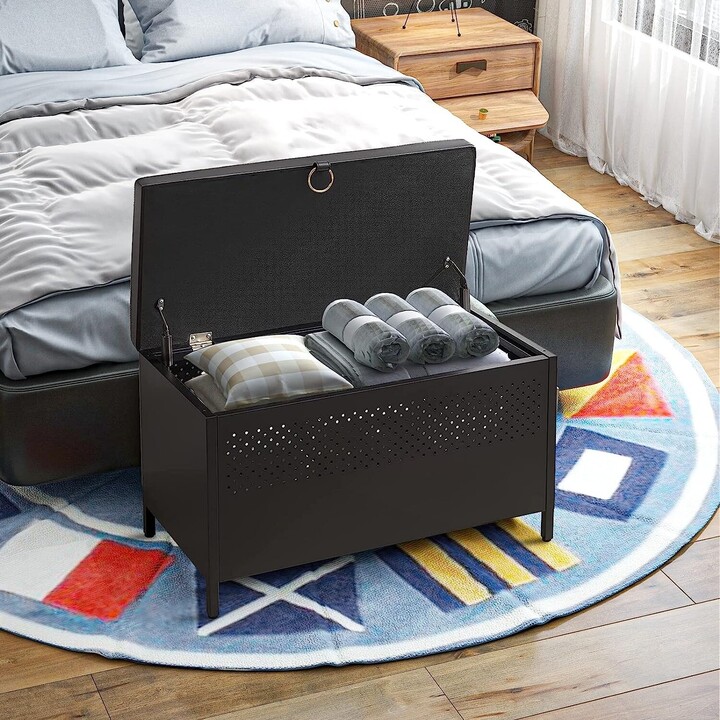 milemont Entryway Storage Bench, Lifttop Oganizing Bench, Breathable