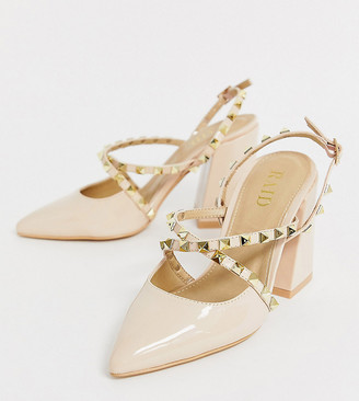 raid wide fit katy blush heeled shoes