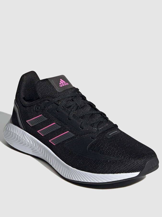 womens black and pink adidas trainers