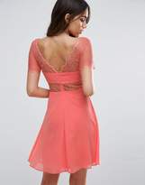 Thumbnail for your product : ASOS DESIGN Lace Insert Paneled Mini Dress