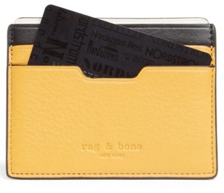 Rag & Bone Women's Leather Card Case - Yellow