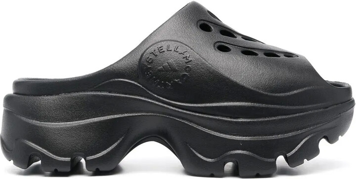 adidas by Stella McCartney Logo-Embossed Perforated Slides