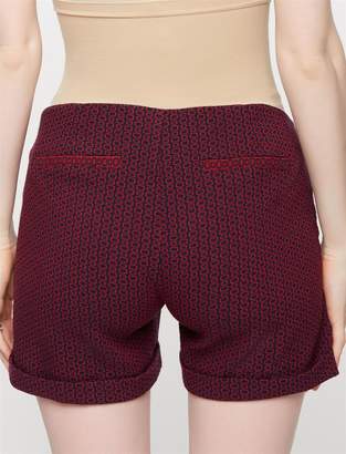 A Pea in the Pod Secret Fit Belly Jacquard Geo Maternity Shorts