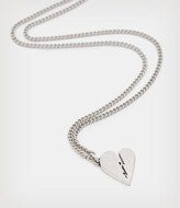 Thumbnail for your product : AllSaints Split Heart Sterling Silver Necklace