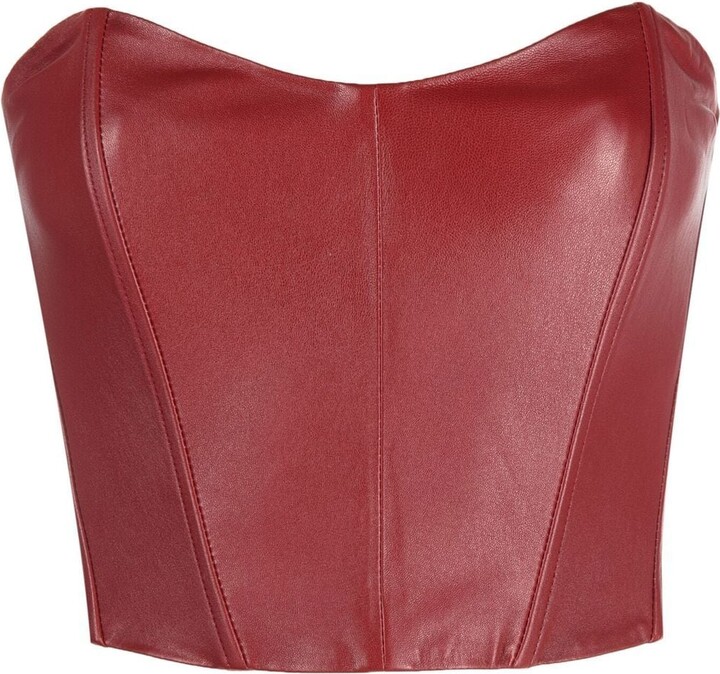 The Mannei Leather Corset Top ShopStyle