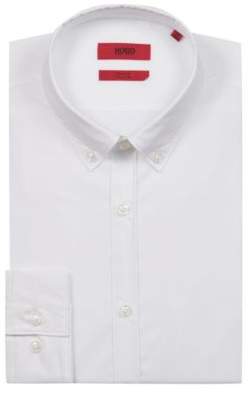 HUGO Slim-fit shirt in cotton with button-down collar