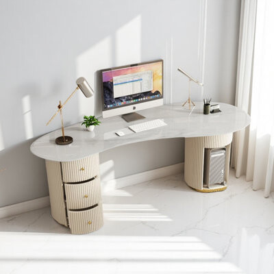 Scandinavian Light Luxury Slate Writing Office Reception Desk