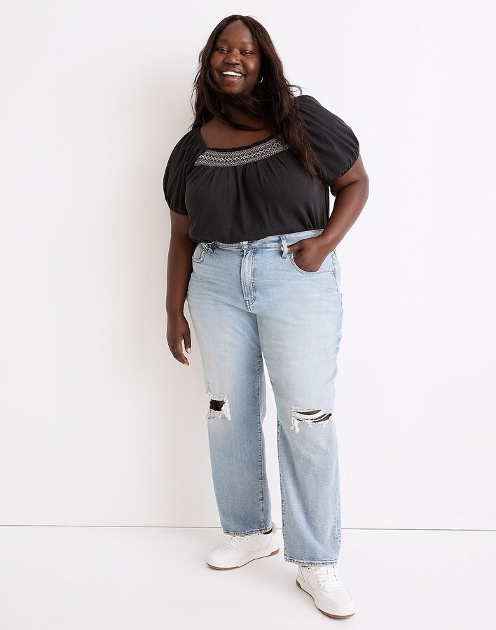 Ripped Jeans Boohoo Jeans Review Plus Size Baggy Mom Jeans Blue