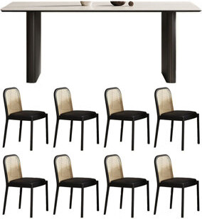 ASS Comfort Zone Modern simple solid wood dining table and chairs