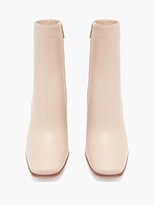 Thumbnail for your product : Gianvito Rossi Hyder 85 Leather Ankle Boots - Beige