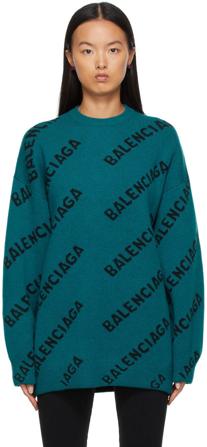 Balenciaga All Over Logo Sweater - ShopStyle