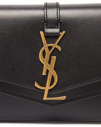 Saint Laurent Sulpice Leather Continental Wallet - Womens - Black