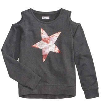 Epic Threads Cold-Shoulder Star Sweatshirt, Big Girls, Created for Macy's