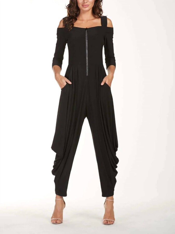Frank Lyman Square Neck Jumpsuit in Black ShopStyle