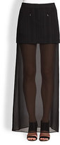 Thumbnail for your product : BCBGMAXAZRIA Kendahl Silk & Cotton Sheer-Underlay Jacquard Skirt
