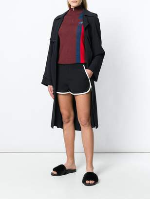 RED Valentino contrast-trim fitted shorts