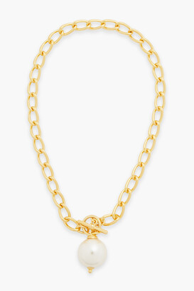 Ben-Amun 24-Karat Gold-Plated Faux Pearl Necklace