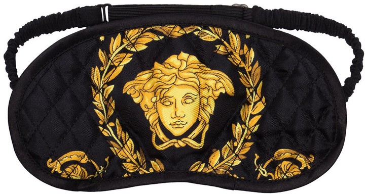 Versace Baroque-print silk sleep mask - ShopStyle