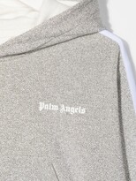 Thumbnail for your product : Palm Angels Kids Metallic Logo-Print Striped Hoodie