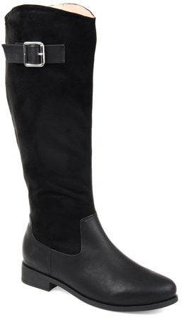 wide calf two tone riding boots