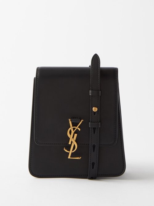 Saint Laurent Kaia plaque Leather Crossbody Bag ShopStyle