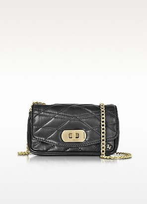 Zadig & Voltaire Black Quilted Leather Skinny Love Clutch