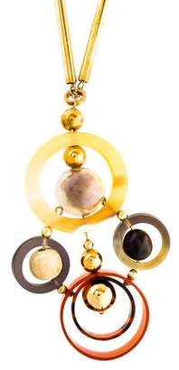 Marni Horn & Resin Spheres Necklace