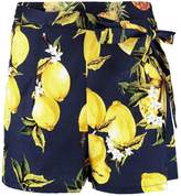 Thumbnail for your product : boohoo Lemon Print Shorts