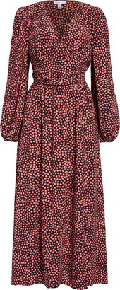 leith floral print midi dress