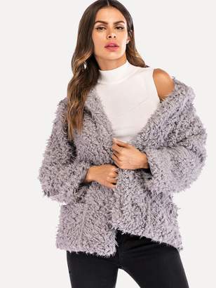 Shein fluffy teddy hoodie Clearance