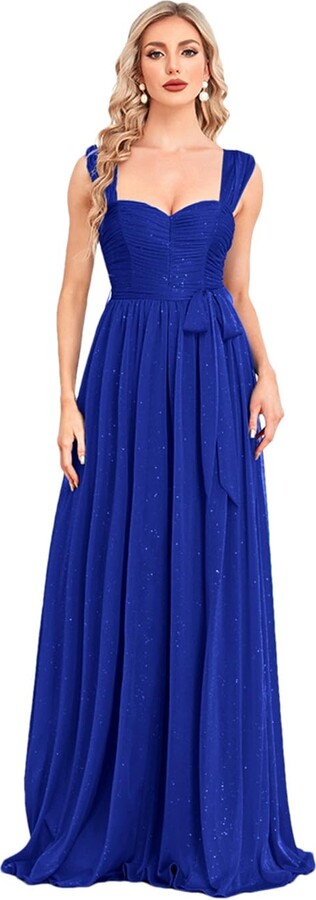 Women's High Low Evening Dress - Long Sleeve Lace & Satin Formal Gown For Wedding & Prom