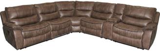 Home Marketplace Hanover Sedona 6-piece Sectional Set with Left and Right Arm Recliner Chairs, Armless Recliner, Armless Chair, Corner Wedge and Console Section