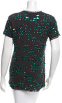 Thumbnail for your product : Lanvin Silk-Trimmed Embellished Top w/ Tags