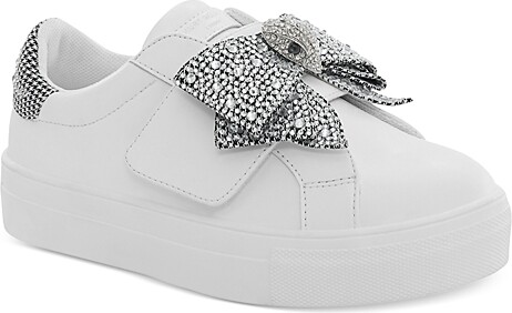 Kurt Geiger Girls' Mini Laney Bow Embellished Sneakers Toddler