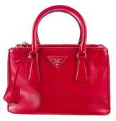 Thumbnail for your product : Prada Small Saffiano Vernice Double Zip Tote