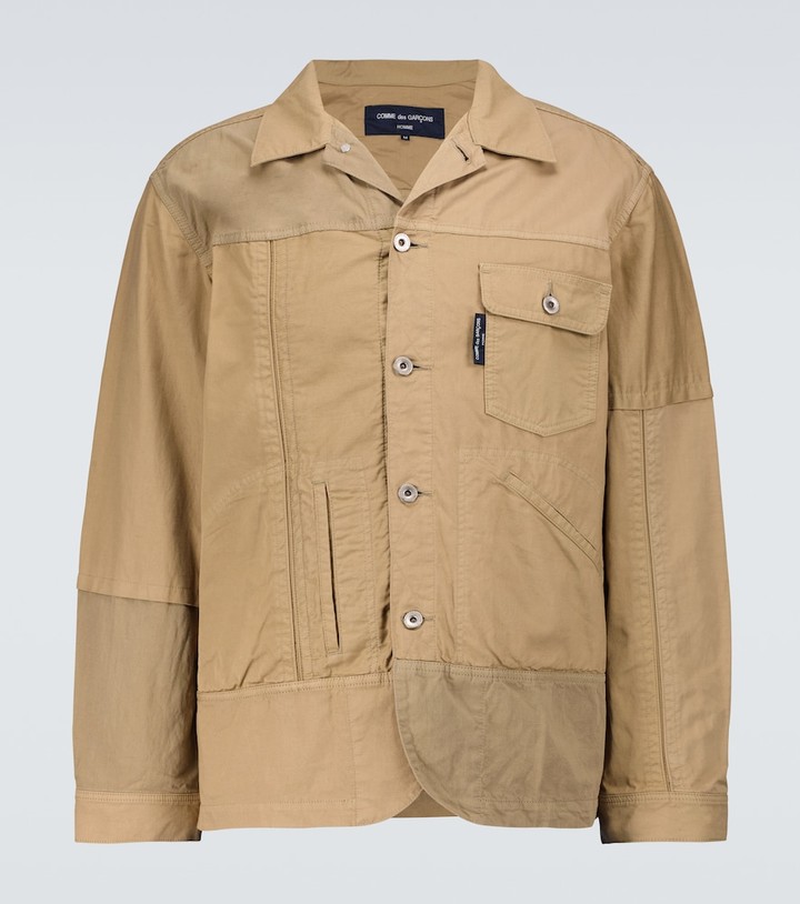 Comme des Garçons Homme Patchwork cotton-linen jacket - ShopStyle