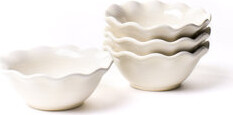 Coton Colors by Laura Johnson Signature White Ruffle Dipping Bowl Set Of 4