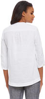 Thumbnail for your product : Jones New York Sport Band Collar Pleated Linen Shirt