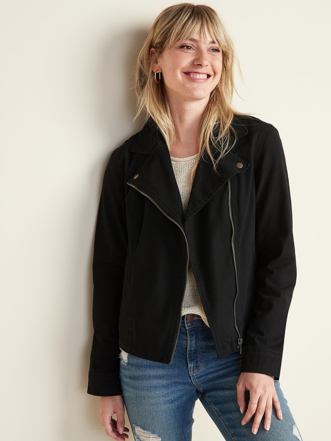canvas moto jacket